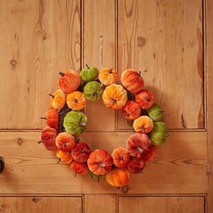 Garden Greatness Mini Velvet Pumpkin Autumn Wreath in Orange Size: 1 Pack Orange 1 Pack Garden Greatness Mini Velvet Pumpkin Autumn Wreath in Orange Size: 1 Pack Orange 1 Pack