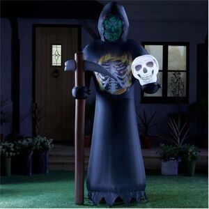 Garden Greatness 8ft Light-Up Inflatable Halloween Reaper Decor in Black Size: 1 Pack Black 1 Pack Garden Greatness 8ft Light-Up Inflatable Halloween Reaper Decor in Black Size: 1 Pack Black 1 Pack