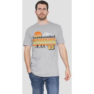 Stranger Things Hawkins Retro 85 T-Shirt Athletic Heather in Light Grey Size: Medium Light Grey M Stranger Things Hawkins Retro 85 T-Shirt Athletic Heather in Light Grey Size: Medium Light Grey M