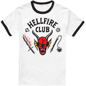 Netflix Stranger Things Hellfire Club Ringer Ringer T-Shirt, Black White Size: XL Multicolor XL Netflix Stranger Things Hellfire Club Ringer Ringer T-Shirt, Black White Size: XL Multicolor XL