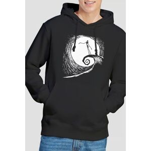 The Nightmare Before Christmas Men's Jack Moon Silhouette Hoodie Black Size: Large Black L The Nightmare Before Christmas Men's Jack Moon Silhouette Hoodie Black Size: Large Black L