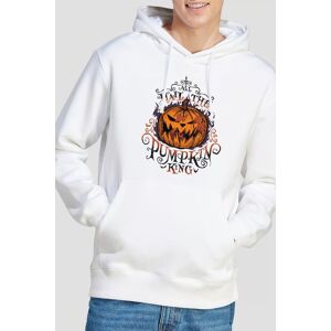 The Nightmare Before Christmas Men's Hail the Pumpkin King Hoodie White Size: Large White L The Nightmare Before Christmas Men's Hail the Pumpkin King Hoodie White Size: Large White L