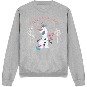 Frozen Olaf Never Too Cool Sweatshirt Light Grey Size: Small Light Grey S Frozen Olaf Never Too Cool Sweatshirt Light Grey Size: Small Light Grey S