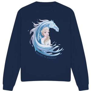 Frozen Believe In Yourself Elsa & Nokk, The Water Spirit Sweatshirt Navy Size: Medium Navy M Frozen Believe In Yourself Elsa & Nokk, The Water Spirit Sweatshirt Navy Size: Medium Navy M