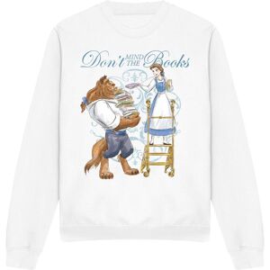 Beauty And The Beast Don't Mind the Books Sweatshirt White Size: Small White S Beauty And The Beast Don't Mind the Books Sweatshirt White Size: Small White S