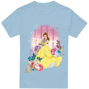Beauty And The Beast Belle Flowers Window T-Shirt Light Blue Size: Large Light Blue L Beauty And The Beast Belle Flowers Window T-Shirt Light Blue Size: Large Light Blue L