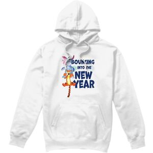 Winnie The Pooh Bouncing Into The New Year Hoodie White Size: Large White L Winnie The Pooh Bouncing Into The New Year Hoodie White Size: Large White L