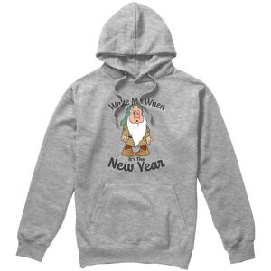 Snow White Sleepy, Wake Me When It's The New Year Hoodie Light Grey Size: Large Light Grey L Snow White Sleepy, Wake Me When It's The New Year Hoodie Light Grey Size: Large Light Grey L