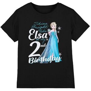 Frozen Girl's Bright Like Elsa 2Nd Birthday T-Shirt Black Size: 12-13 Years Black 12-13 Years Frozen Girl's Bright Like Elsa 2Nd Birthday T-Shirt Black Size: 12-13 Years Black 12-13 Years