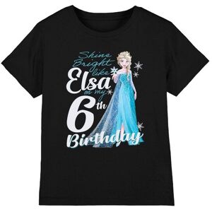 Frozen Girl's Bright Like Elsa 6Th Birthday T-Shirt Black Size: 5-6 Years Black 5-6 Years Frozen Girl's Bright Like Elsa 6Th Birthday T-Shirt Black Size: 5-6 Years Black 5-6 Years