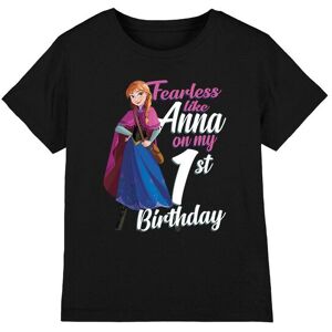 Frozen Girl's Fearless Like Anna 1St Birthday T-Shirt Black Size: 12-13 Years Black 12-13 Years Frozen Girl's Fearless Like Anna 1St Birthday T-Shirt Black Size: 12-13 Years Black 12-13 Years