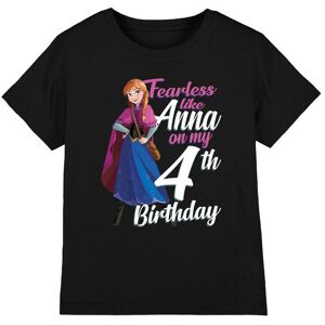 Frozen Girl's Fearless Like Anna 4Th Birthday T-Shirt Black Size: 12-13 Years Black 12-13 Years Frozen Girl's Fearless Like Anna 4Th Birthday T-Shirt Black Size: 12-13 Years Black 12-13 Years
