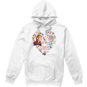 Frozen Valentine's Day Elsa, Anna, Sisters Connected By Love Hoodie White Size: 2XL White 2XL Frozen Valentine's Day Elsa, Anna, Sisters Connected By Love Hoodie White Size: 2XL White 2XL