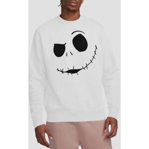 The Nightmare Before Christmas Men's Jack Face Sweatshirt White Size: Large White L The Nightmare Before Christmas Men's Jack Face Sweatshirt White Size: Large White L