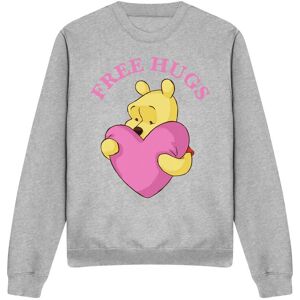 Winnie The Pooh Free Hugs Valentine's Day Sweatshirt Light Grey Size: Large Light Grey L Winnie The Pooh Free Hugs Valentine's Day Sweatshirt Light Grey Size: Large Light Grey L