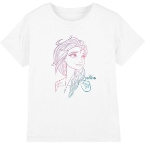 Disney Girl's Frozen Elsa Gradient Sketch T-Shirt in White Size: 3-4 Years White 3-4 Years Disney Girl's Frozen Elsa Gradient Sketch T-Shirt in White Size: 3-4 Years White 3-4 Years