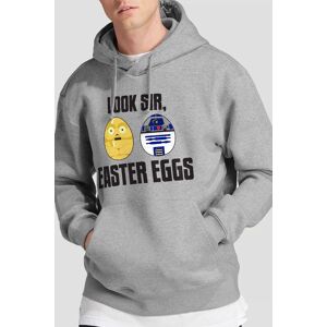 Star Wars Men's Look Sir, Easter Eggs Hoodie Light Grey Size: Small Light Grey S Star Wars Men's Look Sir, Easter Eggs Hoodie Light Grey Size: Small Light Grey S