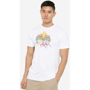 Power Rangers Men's Team T-Shirt in White Size: Small White S Power Rangers Men's Team T-Shirt in White Size: Small White S