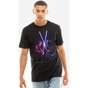 Star Wars Men's Ewan Kenobi Lightsaber Clash T-Shirt Black Size: Small Black S Star Wars Men's Ewan Kenobi Lightsaber Clash T-Shirt Black Size: Small Black S