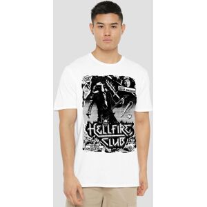 Stranger Things Hellfire Club Poster T-Shirt, White Size: XL White XL Stranger Things Hellfire Club Poster T-Shirt, White Size: XL White XL