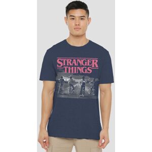 Netflix Stranger Things Poster Bike Scene T-Shirt, Navy Size: Large Navy L Netflix Stranger Things Poster Bike Scene T-Shirt, Navy Size: Large Navy L