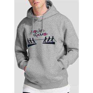 Squid Game Men's Tug War Hoodie, Athletic Heather in Light Grey Size: XL Light Grey XL Squid Game Men's Tug War Hoodie, Athletic Heather in Light Grey Size: XL Light Grey XL