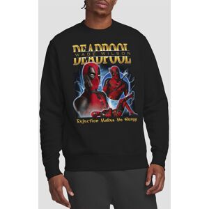 Marvel Men's DEADPOOL & WOLVERINE HUNGY WADE DEADPOOL BOOTLEG Sweatshirt, Black Size: Large Black L Marvel Men's DEADPOOL & WOLVERINE HUNGY WADE DEADPOOL BOOTLEG Sweatshirt, Black Size: Large Black L