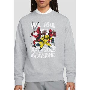 Marvel Men's SKETCHBOOK WE ARE DEADPOOL & WOLVERINE Sweatshirt, Athletic Heather in Light Grey Size: Large Light Grey L Marvel Men's SKETCHBOOK WE ARE DEADPOOL & WOLVERINE Sweatshirt, Athletic Heather in Light Grey Size: Large Light Grey L