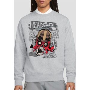 Marvel Men's DEADPOOL & WOLVERINE SKETCHBOOK HEADPOOL ATTACKS Sweatshirt, Athletic Heather in Light Grey Size: Large Light Grey L Marvel Men's DEADPOOL & WOLVERINE SKETCHBOOK HEADPOOL ATTACKS Sweatshirt, Athletic Heather in Light Grey Size: Large Light Grey L