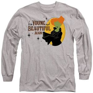 Disney Hocus Pocus Winifred Young & Beautiful Again Long Sleeve T-Shirt, Athletic Heather in Light Grey Size: 2XL Light Grey 2XL Disney Hocus Pocus Winifred Young & Beautiful Again Long Sleeve T-Shirt, Athletic Heather in Light Grey Size: 2XL Light Grey 2XL