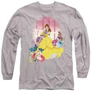 Disney Beauty & the Beast Belle Flowers Window Long Sleeve T-Shirt, Athletic Heather in Light Grey Size: Large Light Grey L Disney Beauty & the Beast Belle Flowers Window Long Sleeve T-Shirt, Athletic Heather in Light Grey Size: Large Light Grey L