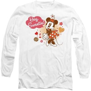 Disney Minnie Mouse Vintage Valentine's Day Hey Sweetie Long Sleeve T-Shirt, White Size: Small White S Disney Minnie Mouse Vintage Valentine's Day Hey Sweetie Long Sleeve T-Shirt, White Size: Small White S