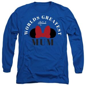 Disney Minnie Mouse Mother's Day World's Greatest Mum Long Sleeve T-Shirt, Royal Size: Small Royal S Disney Minnie Mouse Mother's Day World's Greatest Mum Long Sleeve T-Shirt, Royal Size: Small Royal S