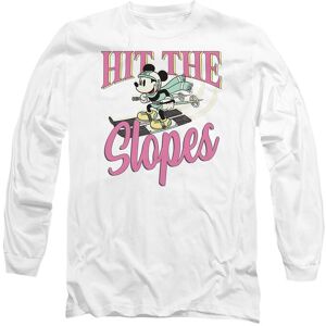 Disney Mickey Mouse Hit the Slopes Long Sleeve T-Shirt, White Size: Small White S Disney Mickey Mouse Hit the Slopes Long Sleeve T-Shirt, White Size: Small White S