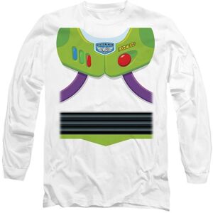Disney Toy Story Buzz Lightyear Costume Long Sleeve T-Shirt, White Size: Large White L Disney Toy Story Buzz Lightyear Costume Long Sleeve T-Shirt, White Size: Large White L
