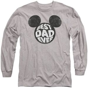 Disney Mickey Mouse Best Dad Ever Long Sleeve T-Shirt, Athletic Heather in Light Grey Size: 2XL Light Grey 2XL Disney Mickey Mouse Best Dad Ever Long Sleeve T-Shirt, Athletic Heather in Light Grey Size: 2XL Light Grey 2XL