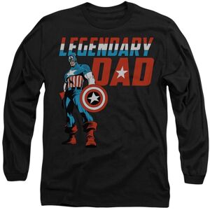 Marvel Captain America Father's Day Legendary Dad Long Sleeve T-Shirt, Black Size: 2XL Black 2XL Marvel Captain America Father's Day Legendary Dad Long Sleeve T-Shirt, Black Size: 2XL Black 2XL