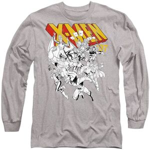 Marvel XMen Retro Team Long Sleeve T-Shirt, Athletic Heather in Light Grey Size: XL Light Grey XL Marvel XMen Retro Team Long Sleeve T-Shirt, Athletic Heather in Light Grey Size: XL Light Grey XL