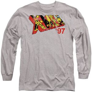 Marvel XMen 97 Comic Logo Long Sleeve T-Shirt, Athletic Heather in Light Grey Size: 2XL Light Grey 2XL Marvel XMen 97 Comic Logo Long Sleeve T-Shirt, Athletic Heather in Light Grey Size: 2XL Light Grey 2XL