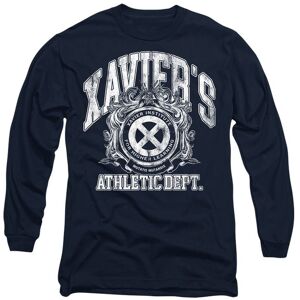 Marvel XMen Professor Xaviers Athletic Dept White Long Sleeve T-Shirt, Navy Size: Small Navy S Marvel XMen Professor Xaviers Athletic Dept White Long Sleeve T-Shirt, Navy Size: Small Navy S