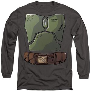 Star Wars Boba Fett Costume Long Sleeve T-Shirt, Charcoal Size: Large Charcoal L Star Wars Boba Fett Costume Long Sleeve T-Shirt, Charcoal Size: Large Charcoal L