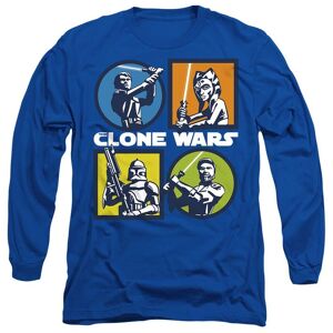 Star Wars Clone Wars Grid Long Sleeve T-Shirt, Royal Size: Medium Royal M Star Wars Clone Wars Grid Long Sleeve T-Shirt, Royal Size: Medium Royal M