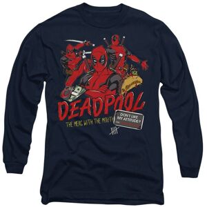 Marvel Deadpool Attitude Long Sleeve T-Shirt, Deep Navy Size: 2XL Navy 2XL Marvel Deadpool Attitude Long Sleeve T-Shirt, Deep Navy Size: 2XL Navy 2XL