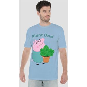 Hasbro Peppa Pig Daddy Pig Plant Dad T-Shirt, Sky Blue in Light Blue Size: Small Light Blue S Hasbro Peppa Pig Daddy Pig Plant Dad T-Shirt, Sky Blue in Light Blue Size: Small Light Blue S