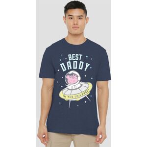 Hasbro Peppa Pig Best Daddy Pig In The Universe T-Shirt, Heather Navy Size: Medium Navy M Hasbro Peppa Pig Best Daddy Pig In The Universe T-Shirt, Heather Navy Size: Medium Navy M