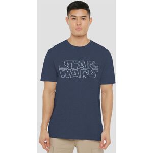 Star Wars Starry Logo T-Shirt, Heather Navy Size: XL Navy XL Star Wars Starry Logo T-Shirt, Heather Navy Size: XL Navy XL