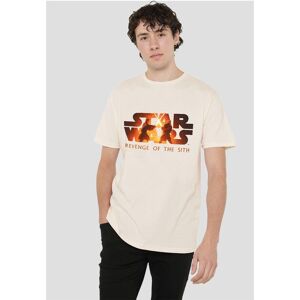 Star Wars : Episode III Revenge Of The Sith Anakin & Obi-Wan Lava Logo T-Shirt, Natural in Beige Size: Medium Beige M Star Wars : Episode III Revenge Of The Sith Anakin & Obi-Wan Lava Logo T-Shirt, Natural in Beige Size: Medium Beige M
