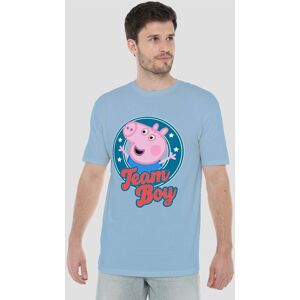 Hasbro Peppa Pig George Pig Team Boy Badge T-Shirt, Sky Blue Size: Medium Blue M Hasbro Peppa Pig George Pig Team Boy Badge T-Shirt, Sky Blue Size: Medium Blue M