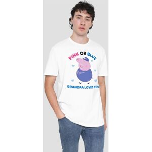 Hasbro Peppa Pig Pink Or Blue Grandpa Pig Loves You T-Shirt, White Size: 2XL White 2XL Hasbro Peppa Pig Pink Or Blue Grandpa Pig Loves You T-Shirt, White Size: 2XL White 2XL