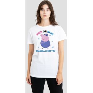 Hasbro Women's Peppa Pig Pink Or Blue Grandpa Pig Loves You T-Shirt, White Size: 2XL White 2XL Hasbro Women's Peppa Pig Pink Or Blue Grandpa Pig Loves You T-Shirt, White Size: 2XL White 2XL